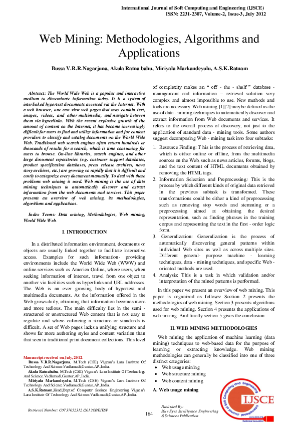 (PDF) International Journal of Soft Computing and Engineering