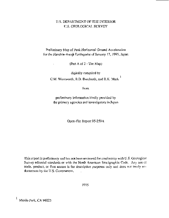 (PDF) Preliminary map of peak horizontal ground acceleration for the ...