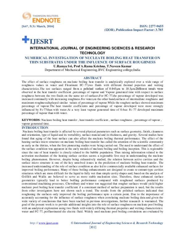 (PDF) Technology Numerical Investigation of Nucleate Boiling Heat ...