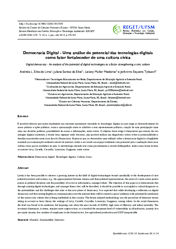 (PDF) Digital Democracy - an Analysis of the Potential of Digital ...