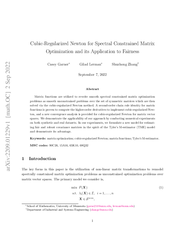 (PDF) Cubic-Regularized Newton for Spectral Constrained Matrix ...