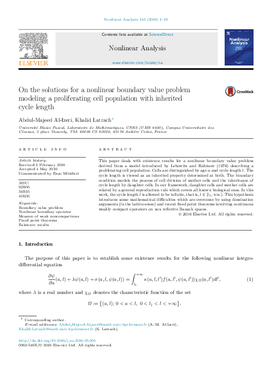 (PDF) On the solutions for a nonlinear boundary value problem modeling ...