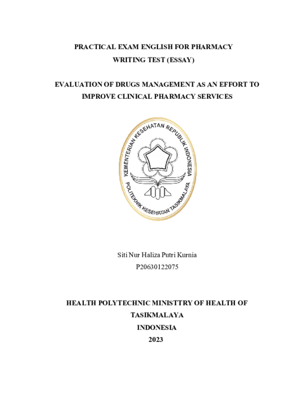 (DOC) Evaluation of Drug Management as an Effort to Improve Clinical ...