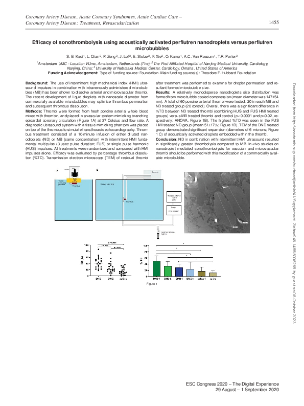 (PDF) Efficacy of sonothrombolysis using acoustically activated ...