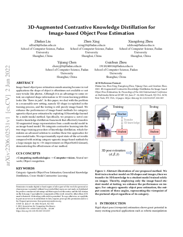 (PDF) 3D-Augmented Contrastive Knowledge Distillation for Image-based ...