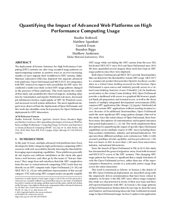 (PDF) Quantifying the Impact of Advanced Web Platforms on High ...