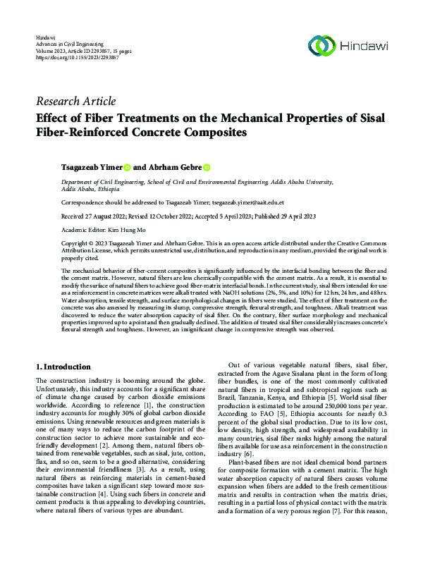 (PDF) Effect of Fiber Treatments on the Mechanical Properties of Sisal ...