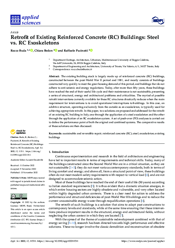 (PDF) Retrofit of Existing Reinforced Concrete (RC) Buildings: Steel vs ...