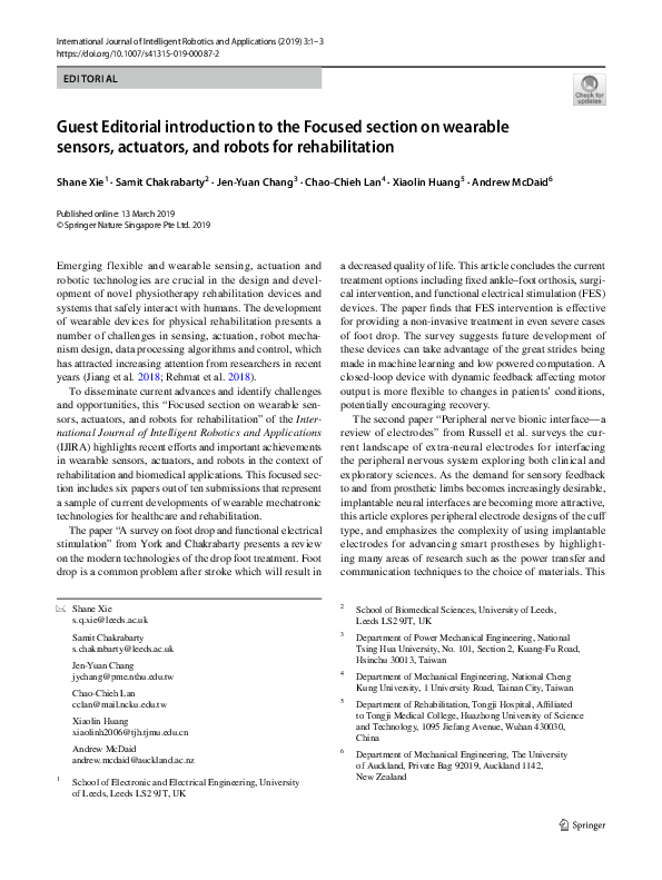 (PDF) Guest Editorial introduction to the Focused section on wearable ...
