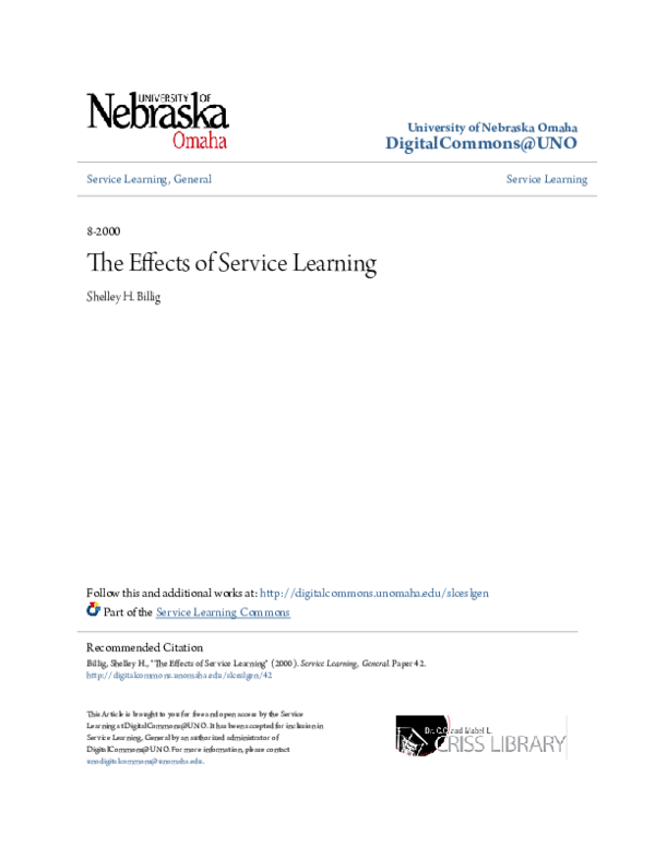 (PDF) Service-Learning