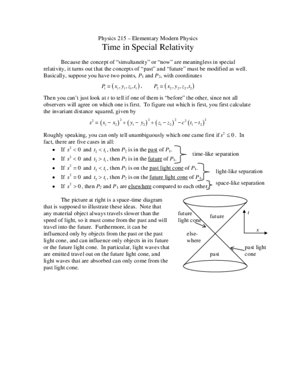 (PDF) Time in Special Relativity