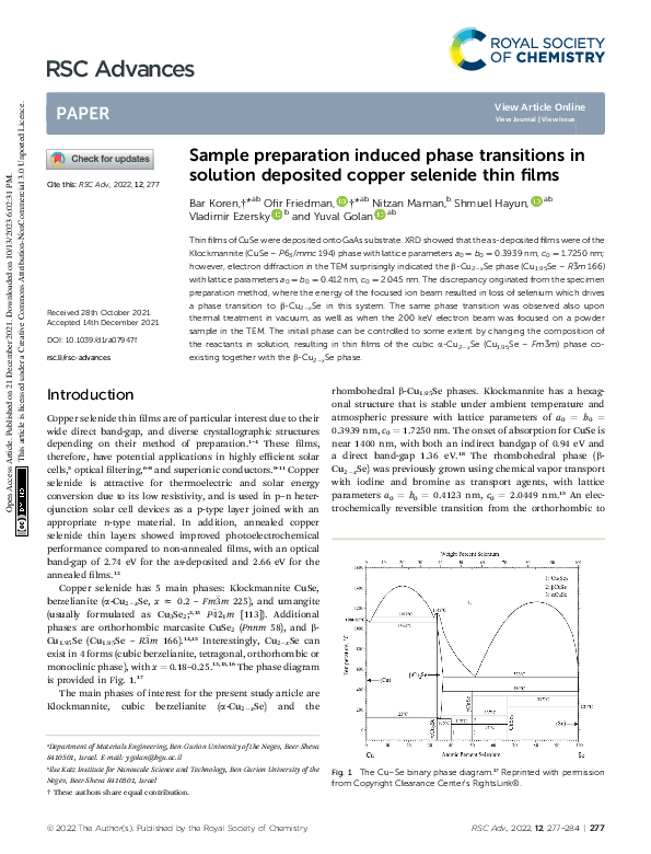 (PDF) Sample preparation induced phase transitions in solution ...