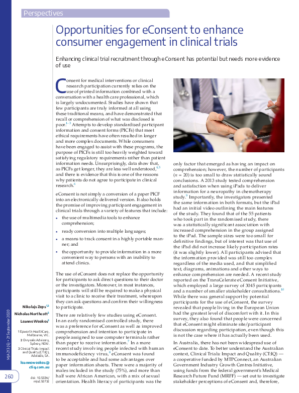 (PDF) Opportunities for eC onsent to enhance consumer engagement in ...