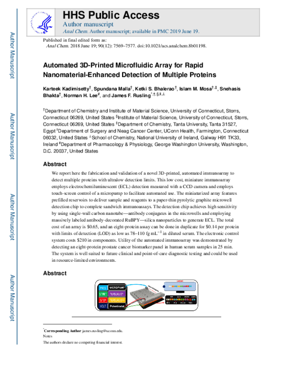 (PDF) Automated 3D-Printed Microfluidic Array for Rapid Nanomaterial ...