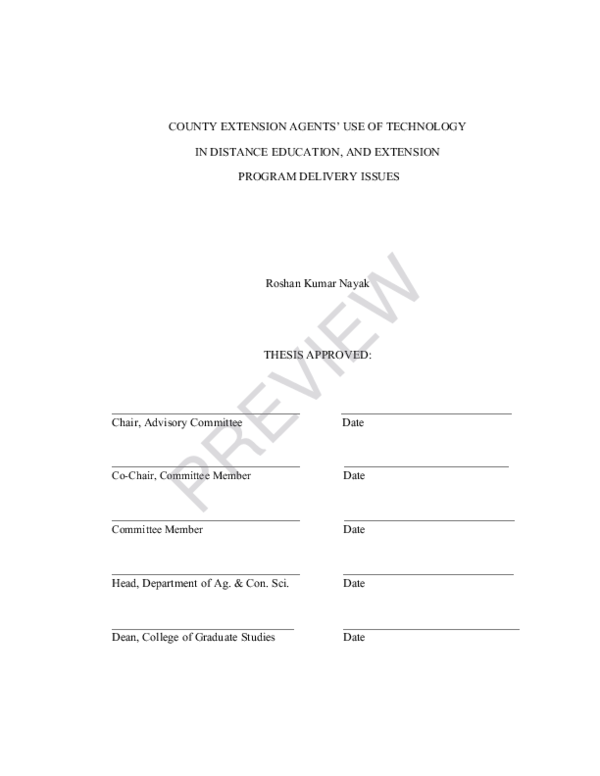 (PDF) County Extension Agents' use of technology in distance education ...