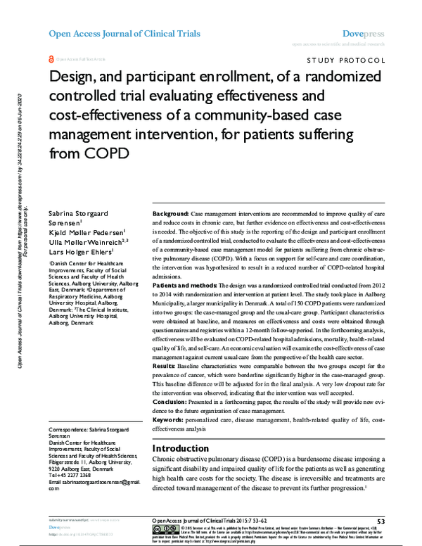 (PDF) Design, and participant enrollment, of a randomized controlled ...