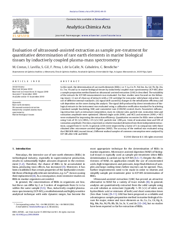 (PDF) Evaluation of ultrasound assisted extraction of bioactive ...