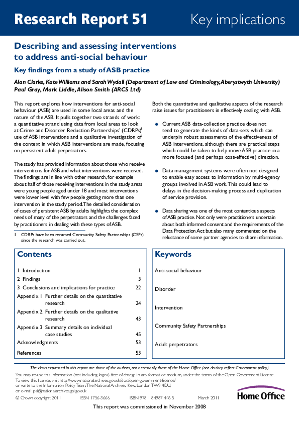 (PDF) Describing and Assessing Interventions to Address Anti-Social ...