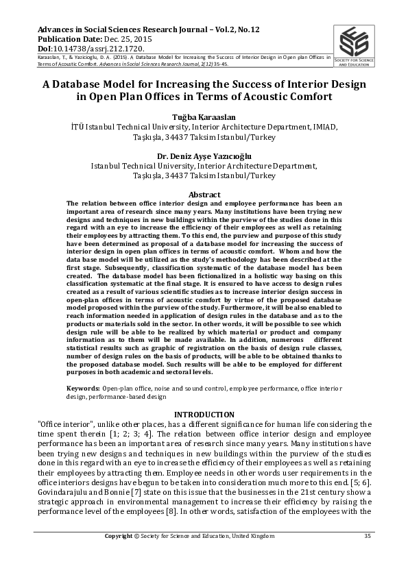 (PDF) A Database Model for Increasing the Success of Interior Design in ...