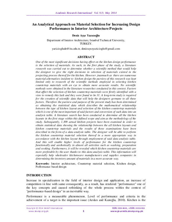 (PDF) An Analytical Approach on Material Selection for Increasing ...