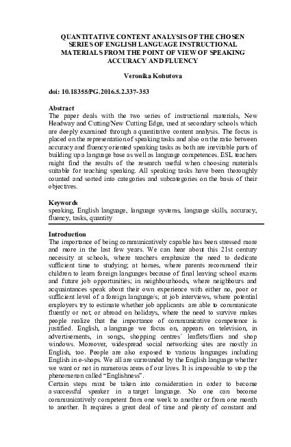 (PDF) Quantitative Content Analysis of the Chosen Series of English ...