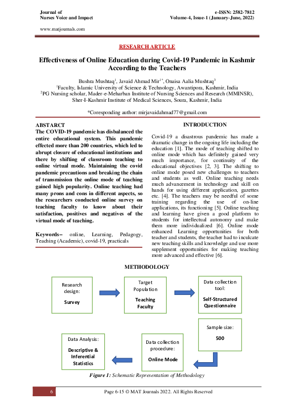 (PDF) Effectiveness of Online Education during Covid-19 Pandemic in ...