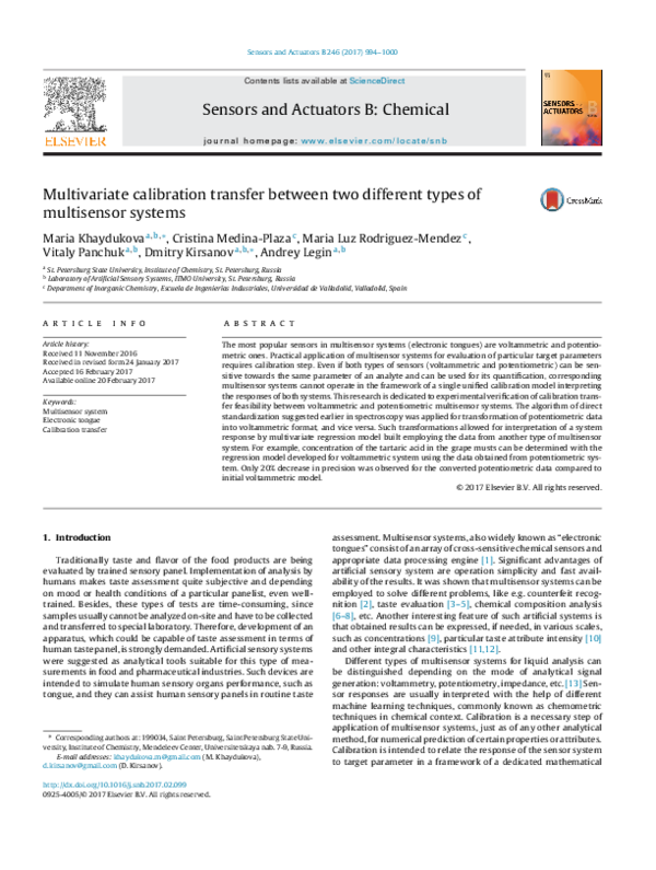 (PDF) Multivariate calibration transfer between two different types of ...