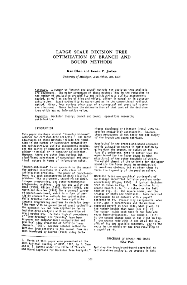 (PDF) Large Scale Decision Tree Optimization by Branch and Bound ...