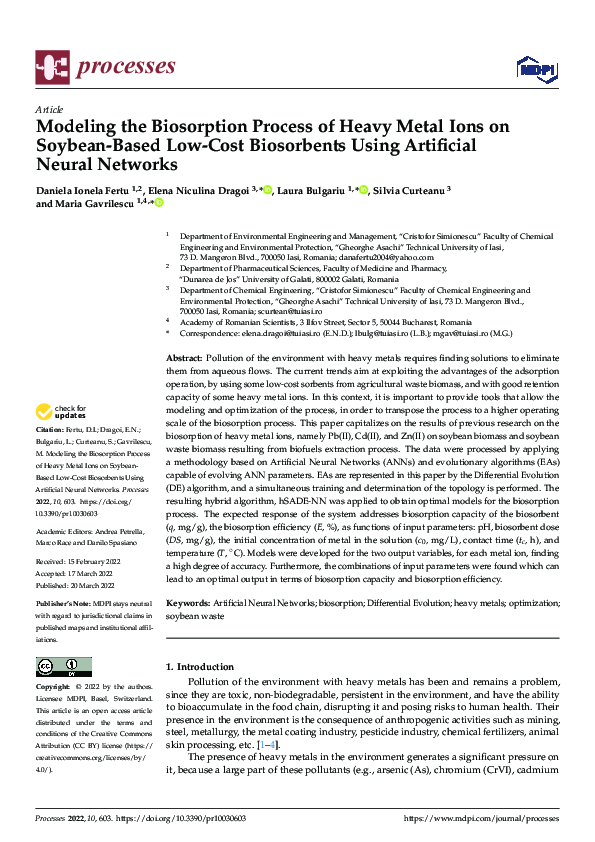 (PDF) Modeling the Biosorption Process of Heavy Metal Ions on Soybean ...