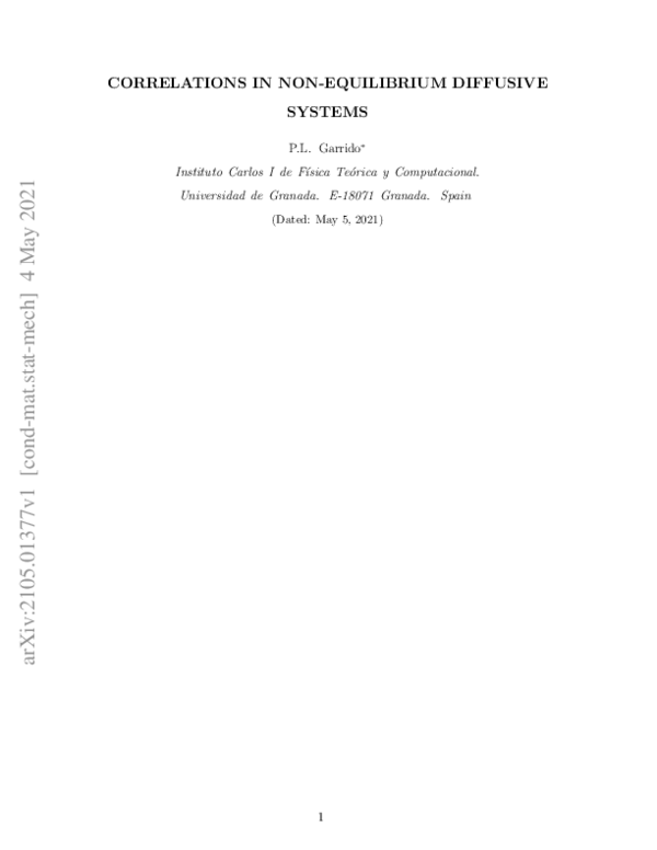 (PDF) Correlations in nonequilibrium diffusive systems