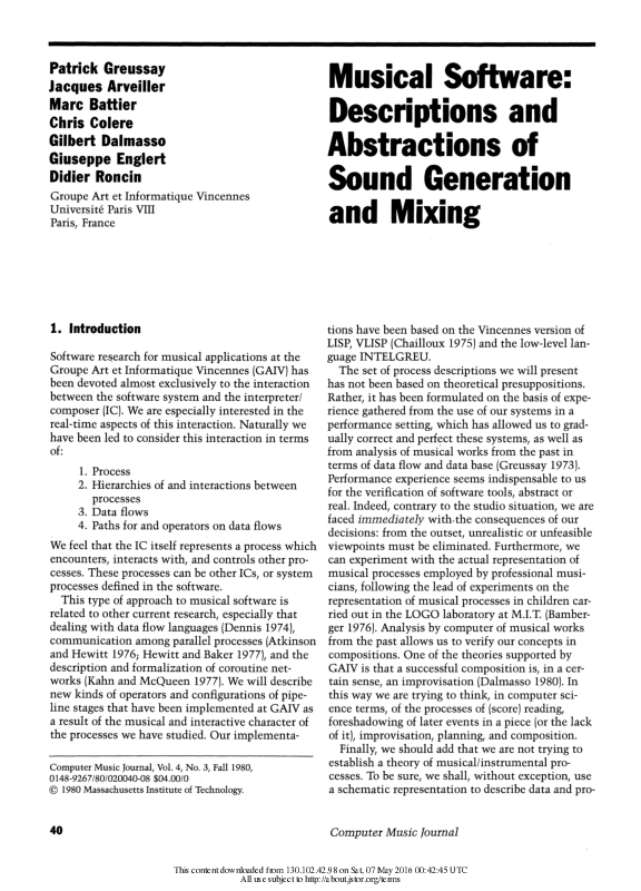 (PDF) Musical Software: Descriptions and Abstractions of Sound ...