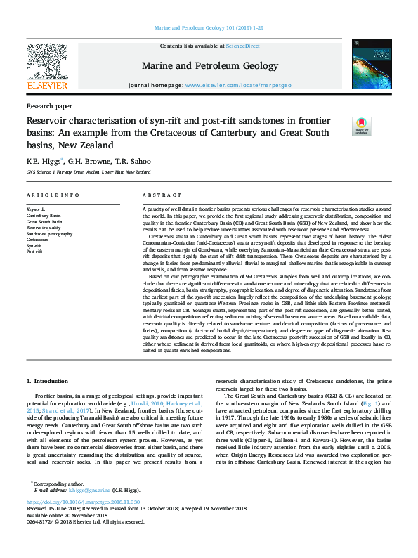 (PDF) Reservoir characterisation of syn-rift and post-rift sandstones ...