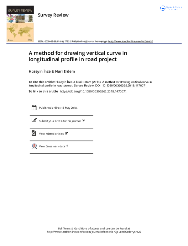 (PDF) A method for drawing vertical curve in longitudinal profile in ...