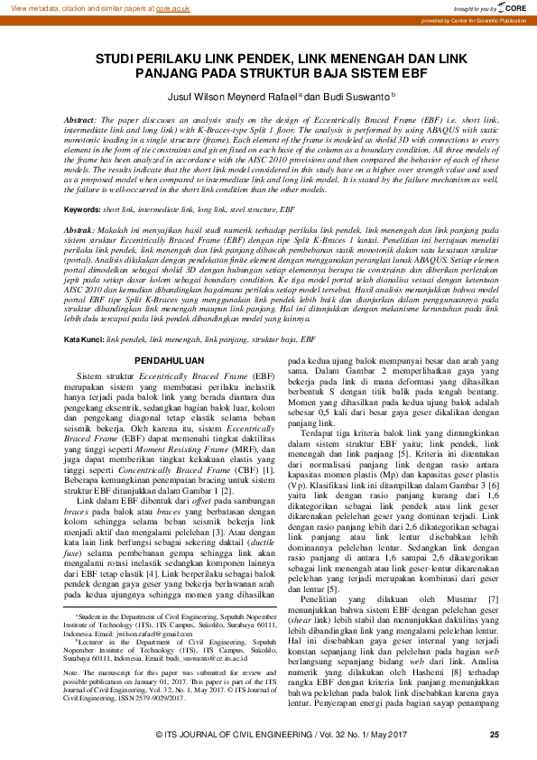 (PDF) Studi Perilaku Link Pendek, Link Menengah Dan Link Panjang Pada ...