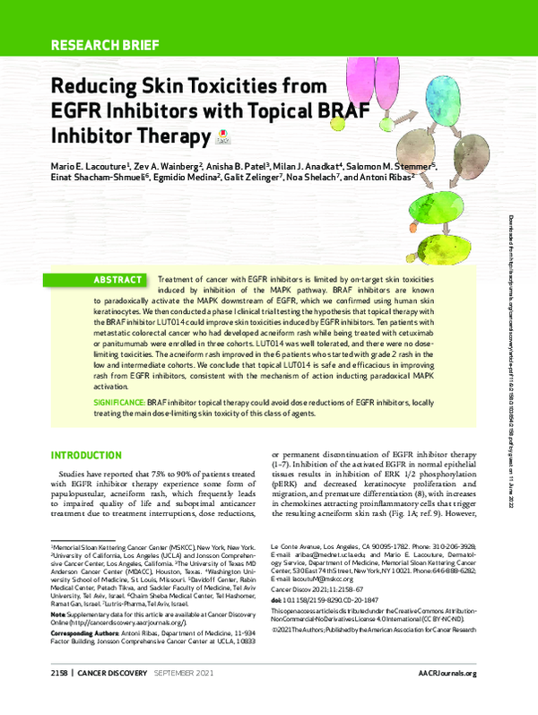 (PDF) Data from Reducing Skin Toxicities from EGFR Inhibitors with ...