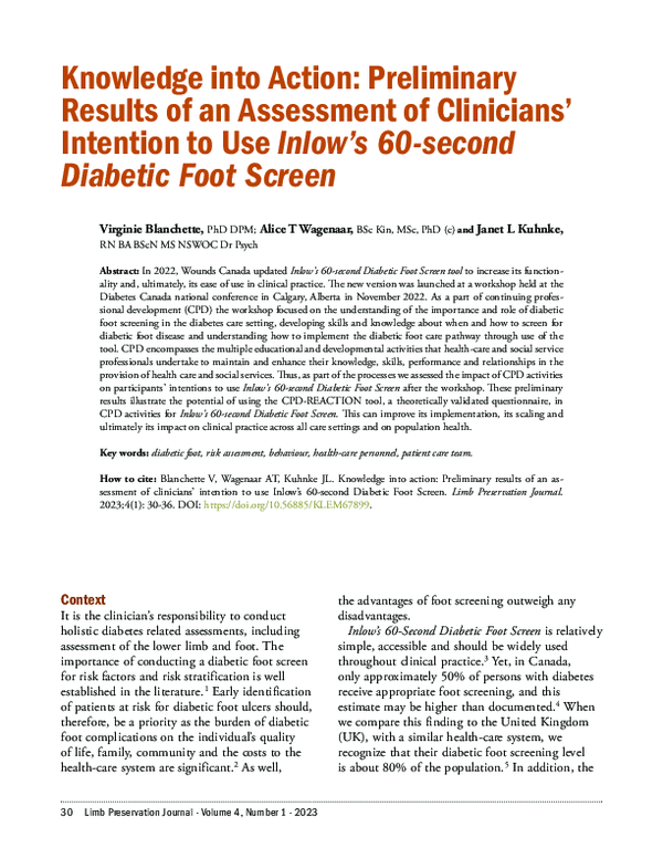 (PDF) Knowledge into Action: Preliminary Results of an Assessment of ...