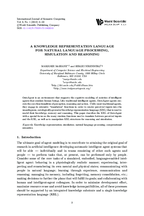 PDF) A Knowledge Representation Language for Natural Language 