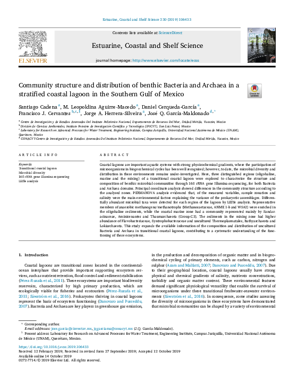(PDF) Community structure and distribution of benthic Bacteria and ...