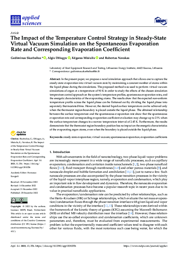 (PDF) The Impact of the Temperature Control Strategy in Steady-State ...