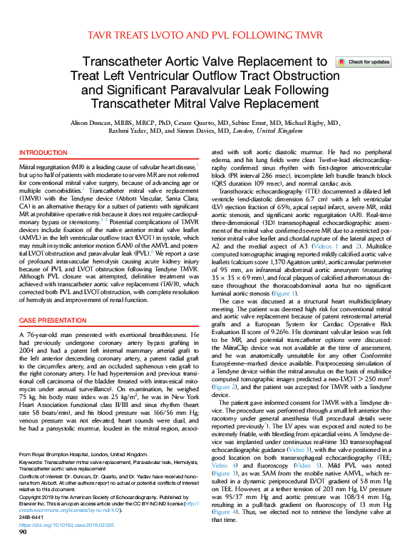 (PDF) Transcatheter Aortic Valve Replacement to Treat Left Ventricular ...