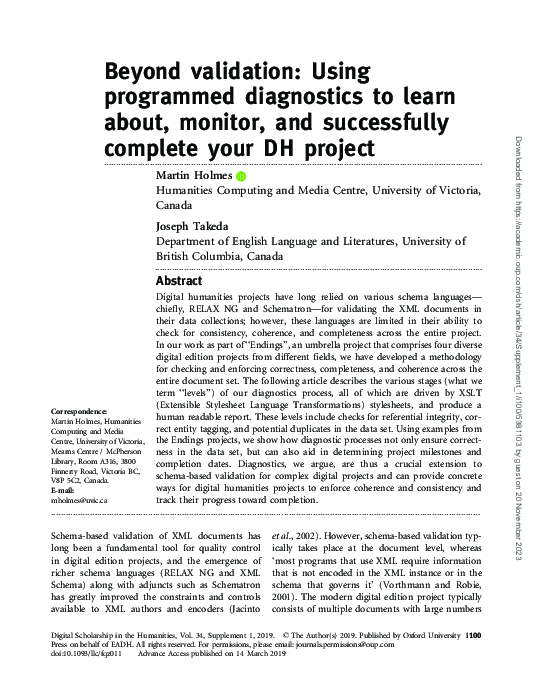(PDF) Beyond validation: Using programmed diagnostics to learn about ...