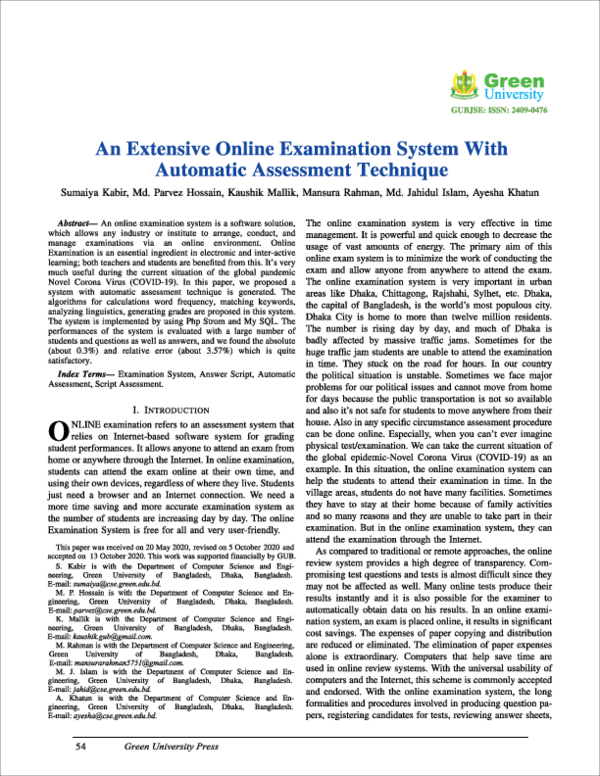 (PDF) An Extensive Online Examination System With Automatic Assessment ...