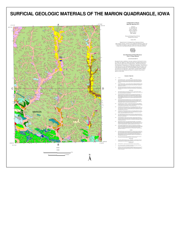 (PDF) Surficial geologic materials of the Marion Quadrangle, Iowa