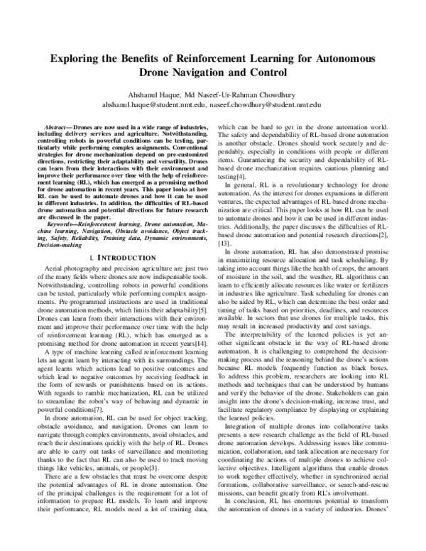 (PDF) Exploring the Benefits of Reinforcement Learning for Autonomous ...