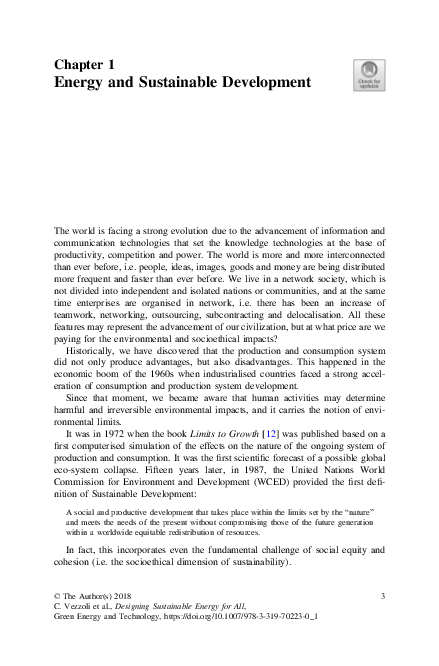 Energy and Sustainable Development