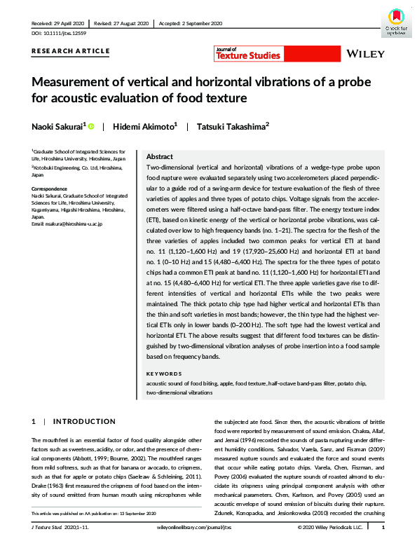 (PDF) Measurement of vertical and horizontal vibrations of a probe for ...