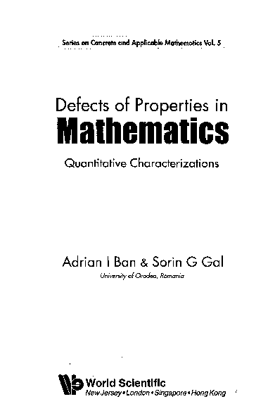 (PDF) Defects of Properties in Mathematics | Sorin Gal - Academia.edu