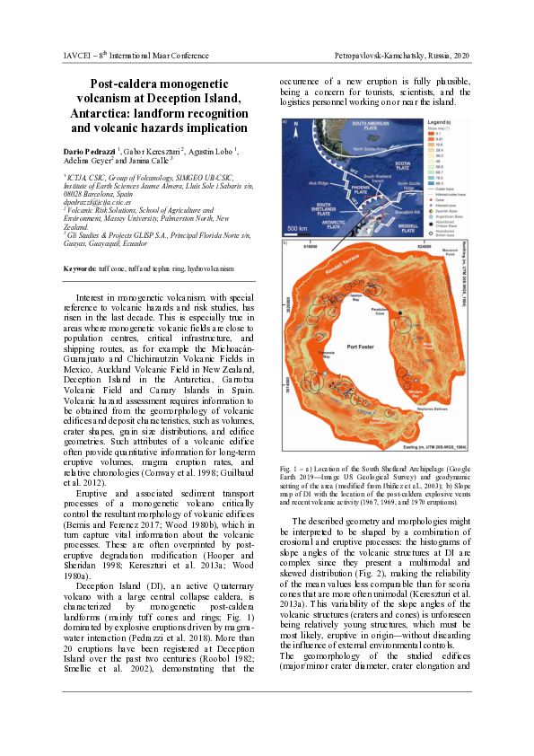 (PDF) Post-caldera monogenetic volcanism at Deception Island ...