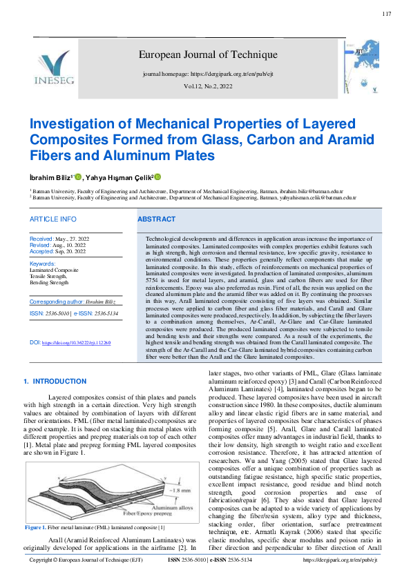 (PDF) Investigation of Mechanical Properties of Layered Composites ...