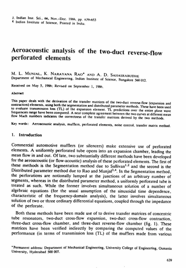 (PDF) Aeroacoustic analysis of the two-duct reverse- flow performed ...